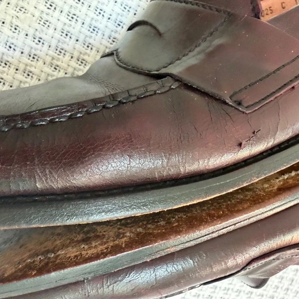 Allen Edmonds Penny Loafer Mens 14 Burgundy Leather 30025 Classic Preppy Ivy